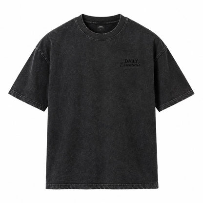 Daily Essentials Washed Oversized T-Shirt – Charcoal Cotton
