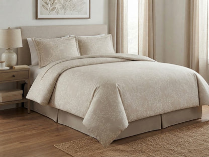 Cream Tonal Floral Comforter - 100% Cotton Fabric