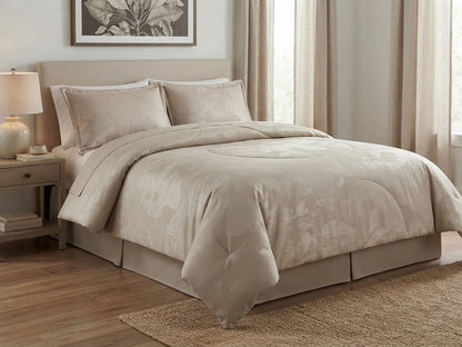 Light Beige Tonal Pattern Comforter - 100% Cotton Fabric