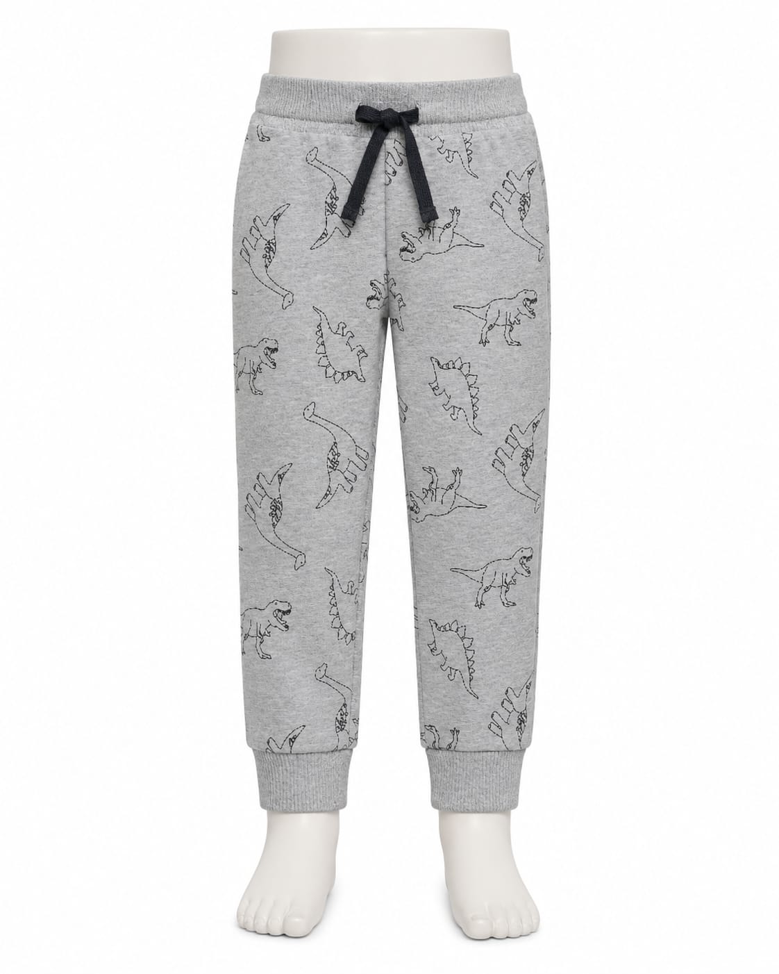 Kids’ Dinosaur Print Jogger Pants – Grey