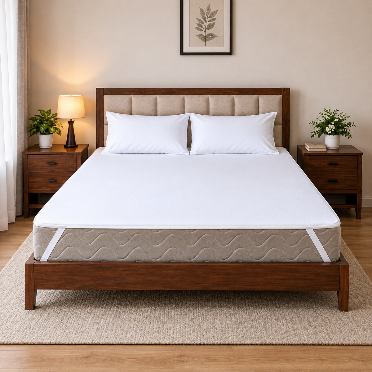 Waterproof PU Fitted Mattress Protector – Soft & Secure Fit