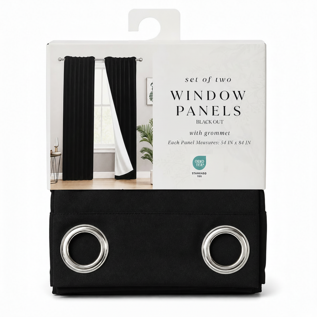 Blackout curtain window panel - 54 x 84 in