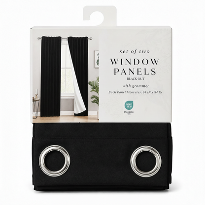Blackout curtain window panel - 54 x 84 in