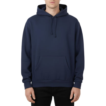 Navy Blue Plain Fleece Hoodie – Unisex Essential Cotton