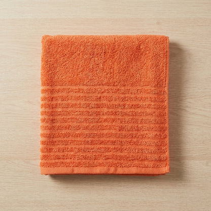 Ultra Soft Solid Rust Orange Cotton Baby Bath Towel | Premium Absorbent Bath Linen (Pack of 2)