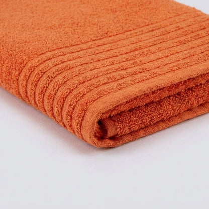 Ultra Soft Solid Rust Orange Cotton Baby Bath Towel | Premium Absorbent Bath Linen (Pack of 2)