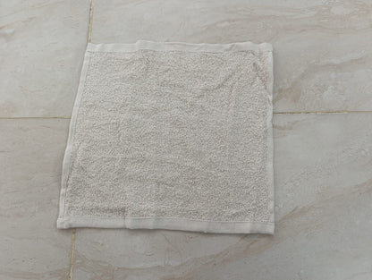 Beige Cotton Face Towels – 12-Piece Pack, Cream