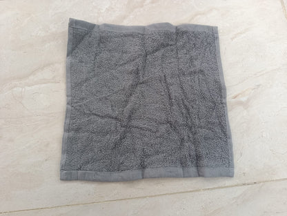 Grey Cotton Face Towels – 12-Piece Pack