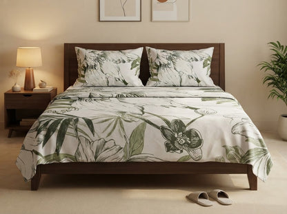Botanical Sketch Double Bedsheet Set 100%Cotton