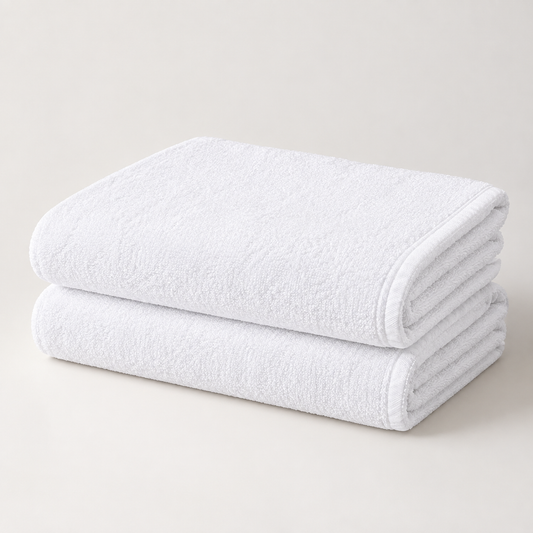 2-Piece White Hand Towel Set – Soft & Absorbent Everyday Towels