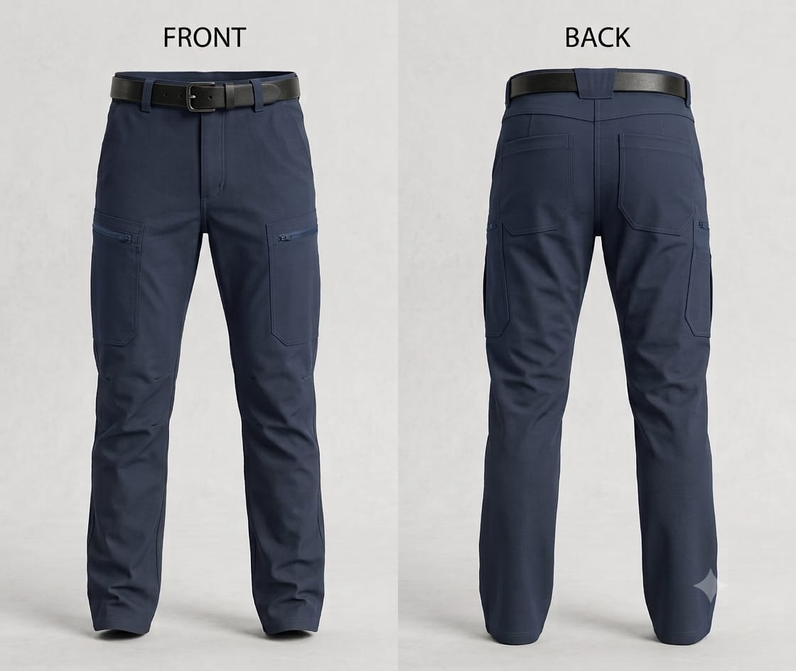 Men’s Tapered Cargo Pants – Navy Blue