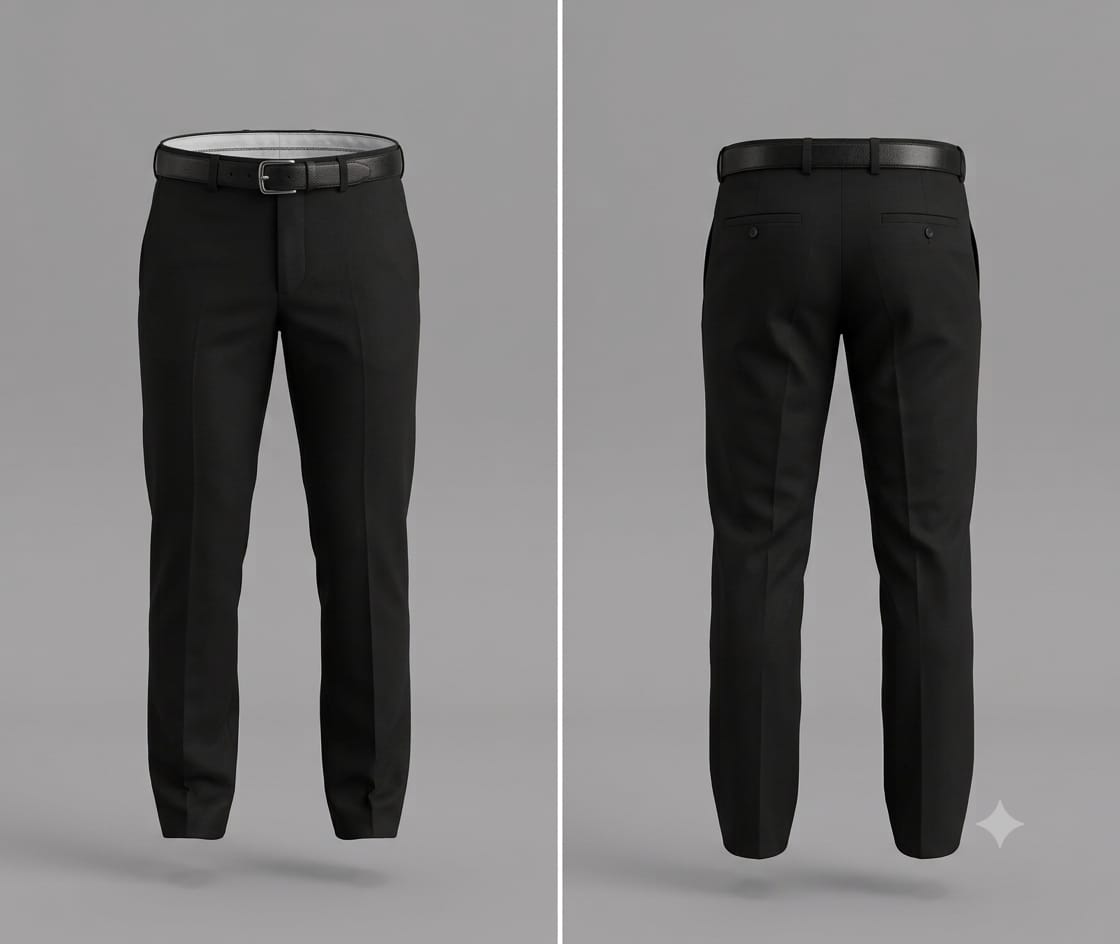 Men’s Tailored Formal Pants – Black