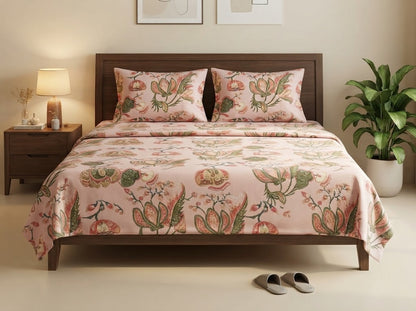Mughal Garden King Bedsheet Set – 100% Cotton