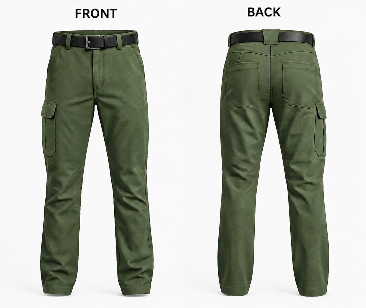 Men’s Tapered Cargo Pants – Olive Green