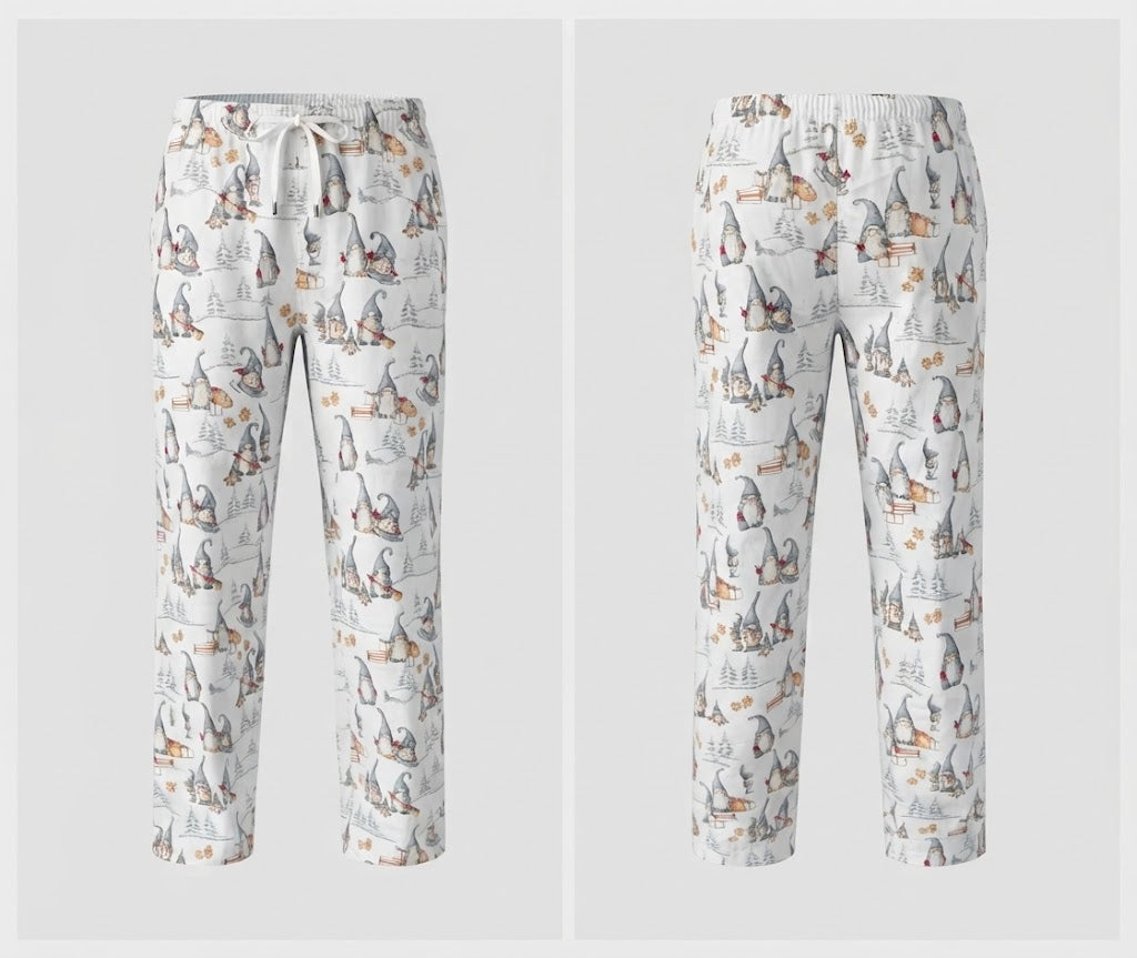 Printed Trousers with Whimsical All-Over Illustrations