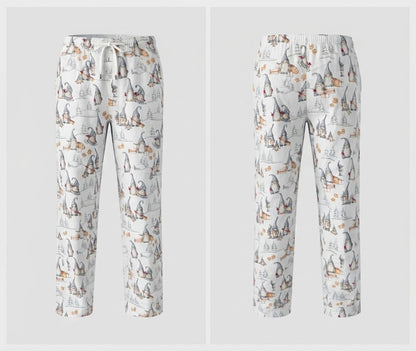 Printed Trousers with Whimsical All-Over Illustrations