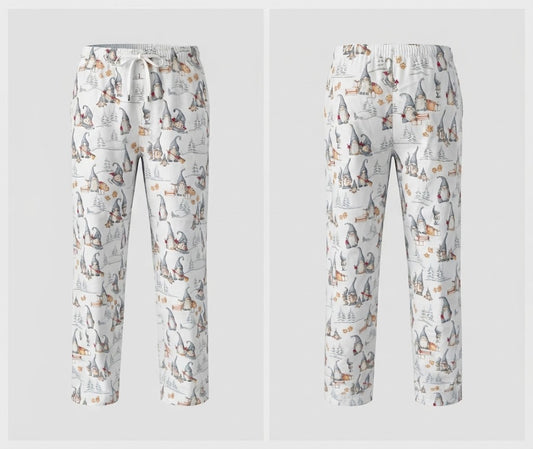 Printed Trousers with Whimsical All-Over Illustrations