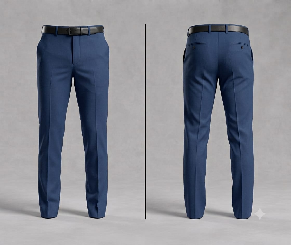 Men’s Tailored Formal Pants – Navy Blue