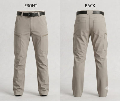 Men’s Tapered Cargo Pants – Stone Beige