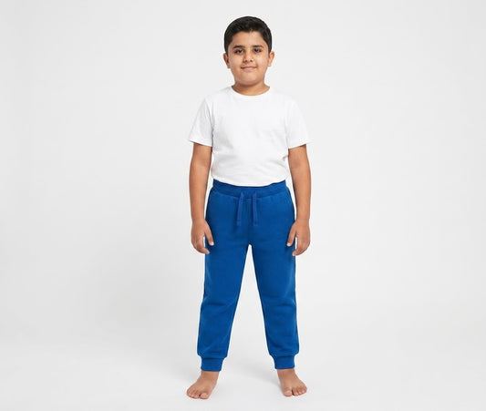 Kids Royal Blue Fleece Joggers – Soft & Comfortable